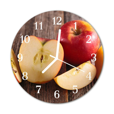 Zegar szklany okrągły Jabłko