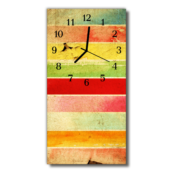 Zegar Szklany Pionowy Kolorowe ściana kolorowy