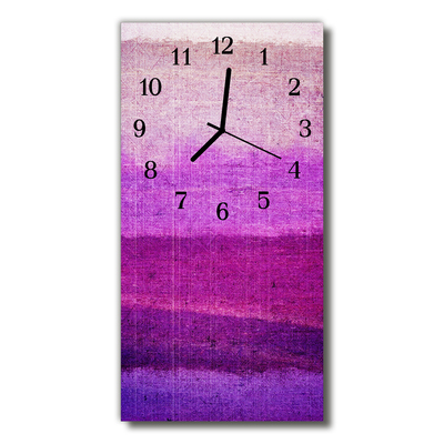Zegar Szklany Pionowy Farba malowany purpurowy