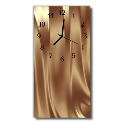 Zegar Szklany Pionowy Metalowy grafika złoto
