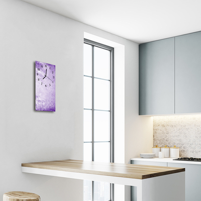 Zegar Szklany Pionowy Sztuka Abstrakcja grafika purpurowy
