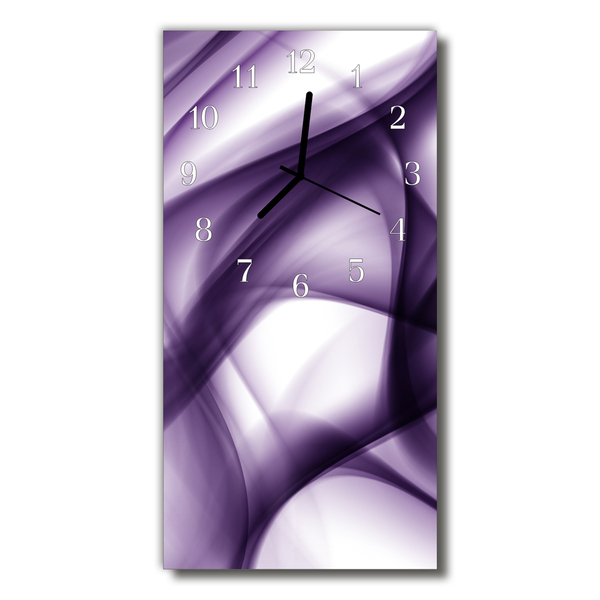 Zegar Szklany Pionowy Sztuka Abstrakcja purpurowy