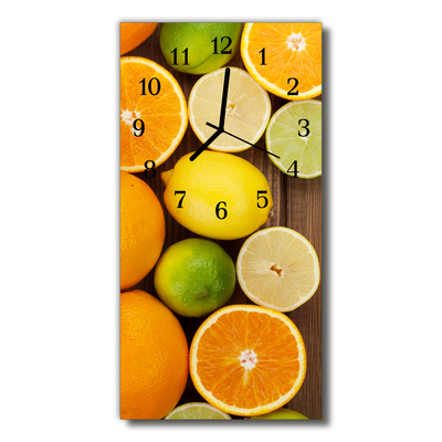 Zegar Szklany Pionowy Kuchnia Owoc pomarańczowy