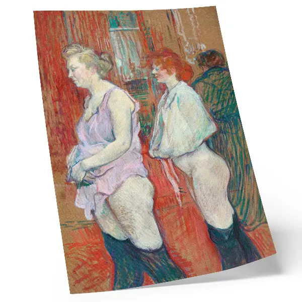 Obraz na płótnie Rue des Moulins (1894) autorstwa Henri de Toulouse-Lautreca w wysokiej rozdzielczości