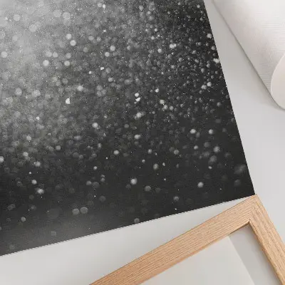 Nowoczesna grafika na płótnie subtelny motyw z szarym efektem bokeh