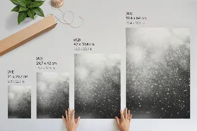 Nowoczesna grafika na płótnie subtelny motyw z szarym efektem bokeh