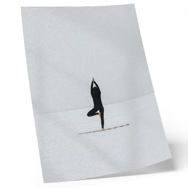 Plakat na płótnie minimalistyczna grafika przedstawiająca jogę w duchu spokoju i harmonii