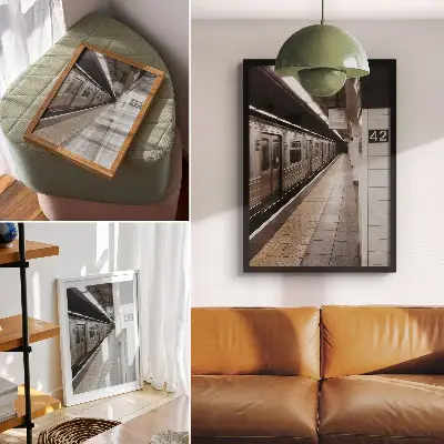 Plakat na płótnie nowoczesny peron metra jako dynamiczna przestrzeń architektoniczna