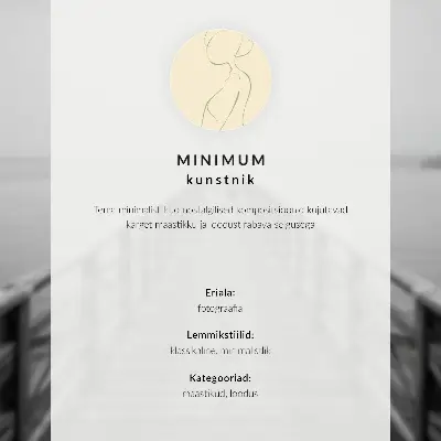 Minimalistyczny krajobraz z drzewem i ławką plakat z teksturą płótna