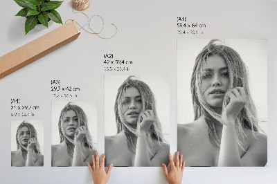 Plakat na płótnie Portret kobiety pełen emocji