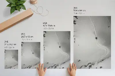 Nowoczesna grafika na płótnie doskonała geometria ruchu i dynamiczna scena sportowa zimą