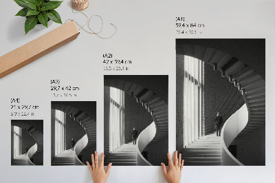 Plakat na płótnie Schody spiralne cegła minimalizm kontrast