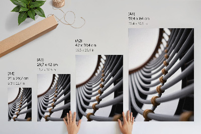 Plakat na płótnie Krzywe rur metal struktura przestrzeń design