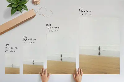 Plakat na płótnie minimalistyczny motyw plaży ze spokojnym odbiciem wody