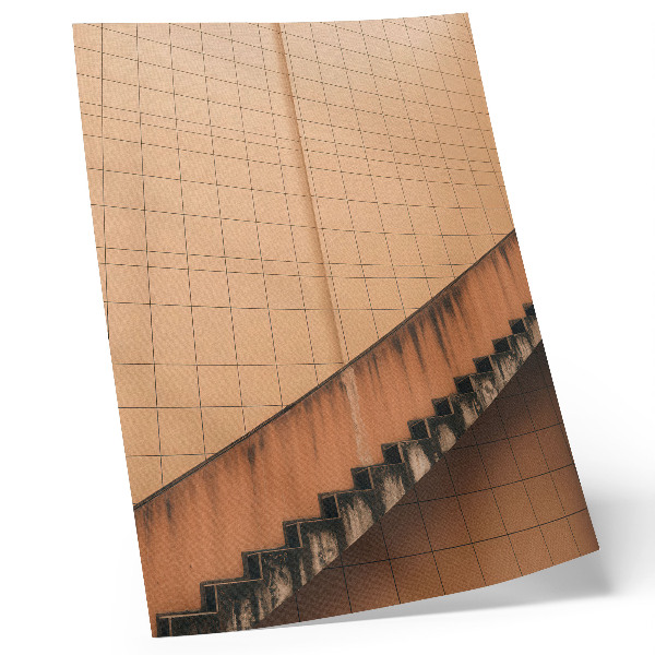 Plakat na płótnie Geometryczne linie beże i brązy pełne harmonii