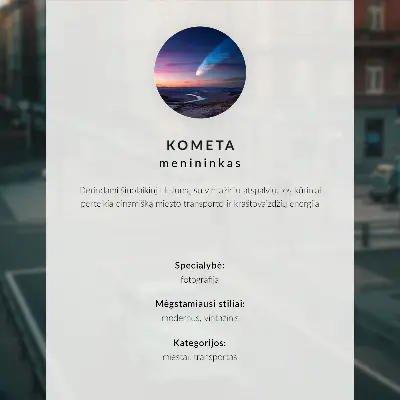 Plakat ścienny kamienice w klimacie retro z autem na tle zachodzącego słońca