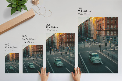 Plakat ścienny Miejska ulica retro