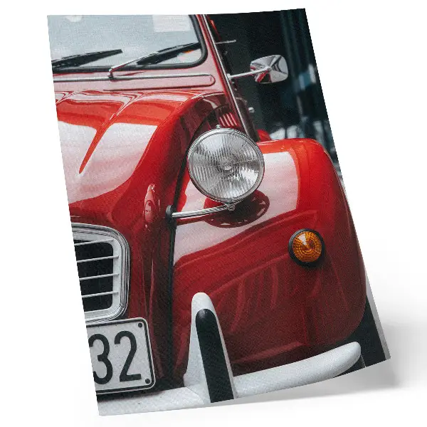 Nowoczesna grafika na płótnie klasyczny samochód o wyrazistych detalach w klimacie retro