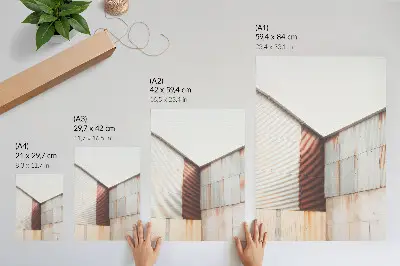 Plakat na płótnie geometryczne panele z motywem metalu i rdzy