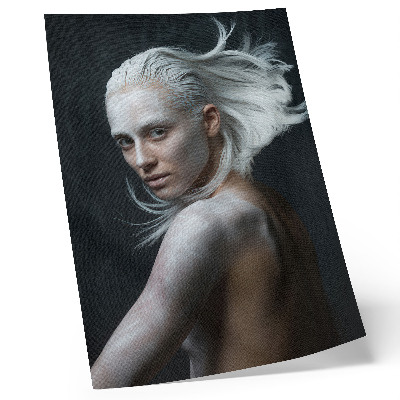 Plakat z teksturą płótna Artystyczny portret