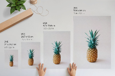 Plakat z teksturą płótna Tropikalny ananas