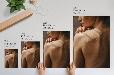 Nowoczesna grafika na płótnie Skóra krople wody naturalność elegancja