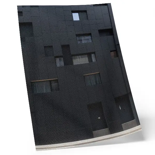 Plakat ścienny minimalistyczna fasada z geometrycznymi kształtami i harmonią