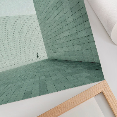 Plakat na płótnie Szare geometryczne ściany minimalizm postać