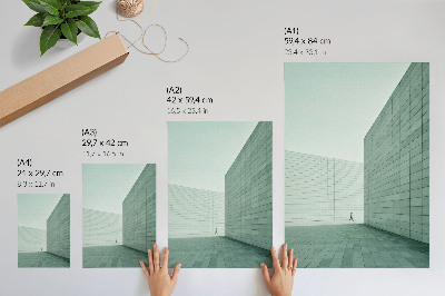 Plakat na płótnie Szare geometryczne ściany minimalizm postać