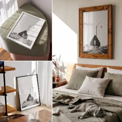 Plakat na płótnie surowa geometria w stylu minimalistycznym z czernią i bielą
