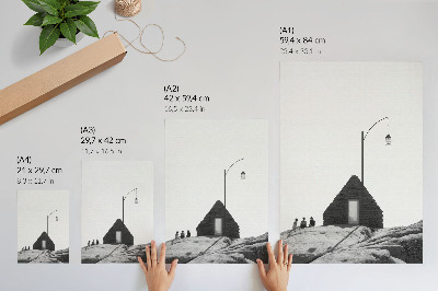 Plakat na płótnie Surowa geometria prostota czerń biel minimalizm