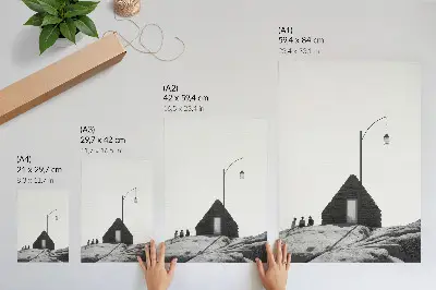 Plakat na płótnie surowa geometria w stylu minimalistycznym z czernią i bielą
