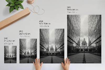 Nowoczesna grafika na płótnie Lustrzane budynki