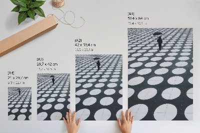 Plakat z teksturą płótna Geometryczne wzory czarno-białe kontrast