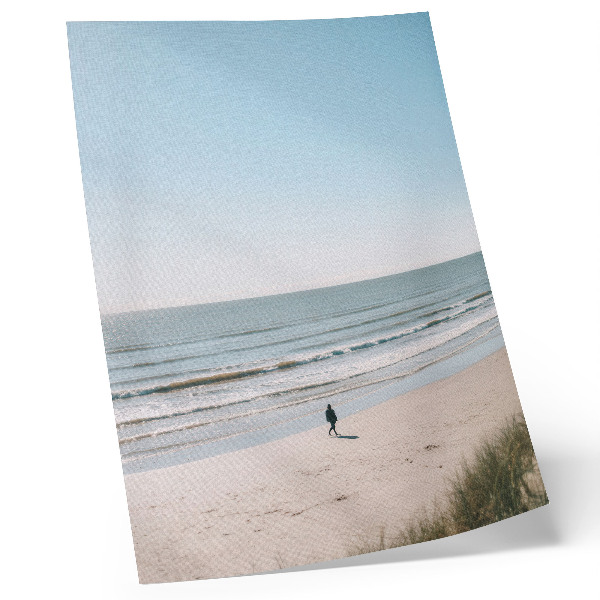 Plakat na płótnie Plaża spokojne morze błękitne niebo minimalizm harmonia