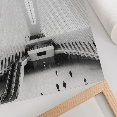 Plakat z teksturą płótna Futurystyczna architektura