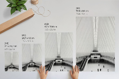 Plakat z teksturą płótna Futurystyczna architektura