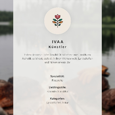 Plakat z teksturą płótna Ognisko jezioro las kamienie rekreacja natura
