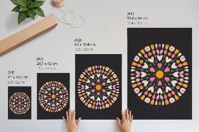 Nowoczesna grafika na płótnie Kwiatowa mandala