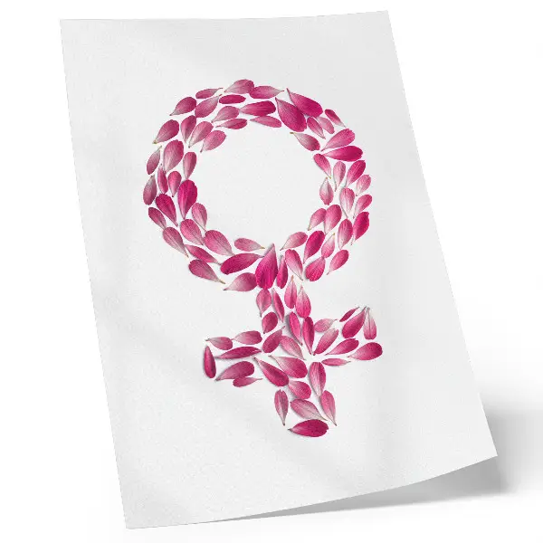Plakat ścienny płatki kwiatów w kształcie symbolu lekkości