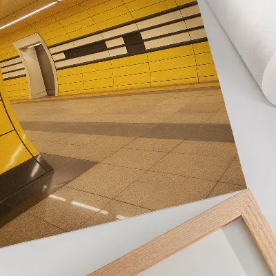 Plakat z teksturą płótna jasne dynamiczne wzory z motywem futurystycznej przestrzeni