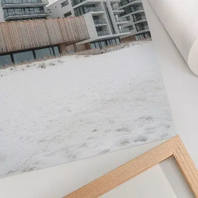 Plakat ścienny nowoczesne budynki o minimalistycznej architekturze