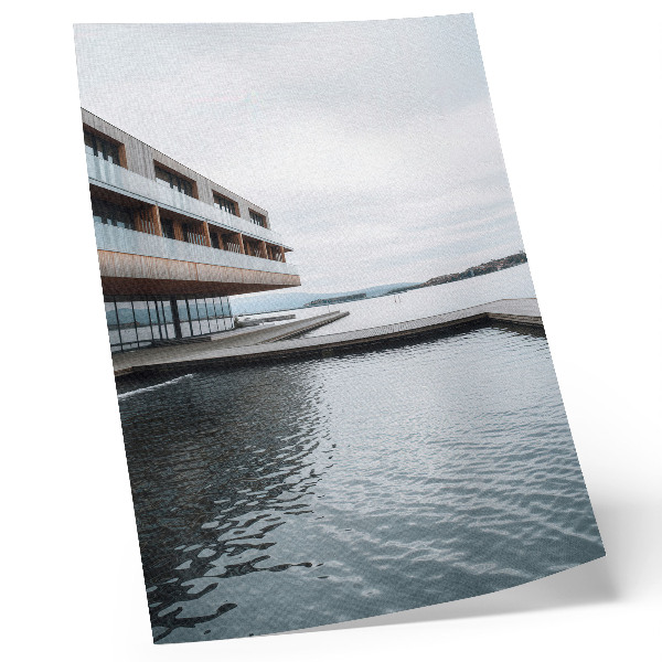 Plakat z teksturą płótna Nowoczesna architektura
