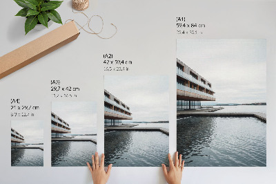 Plakat z teksturą płótna Nowoczesna architektura
