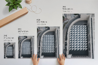 Plakat ścienny Eleganckie geometryczne wzory futurystyczna architektura