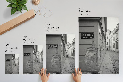 Nowoczesna grafika na płótnie Elewacje starych budynków detale architektury
