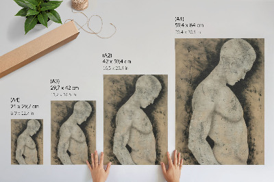 Nowoczesna grafika na płótnie Portret mężczyzny