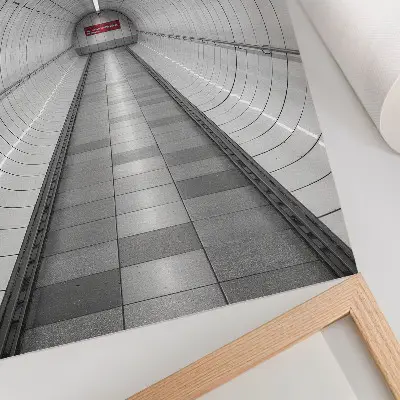 Plakat z teksturą płótna futurystyczna przestrzeń i nowoczesne oświetlenie sufitowe