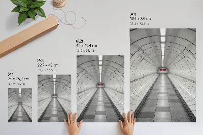 Plakat z teksturą płótna Tunel futurystyczny