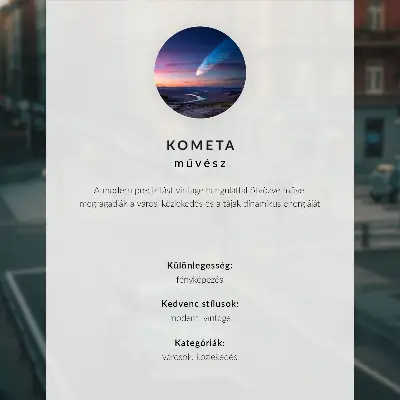 Plakat na płótnie przedstawiający klasyczne auto na tle pastelowych budynków w stylu retro